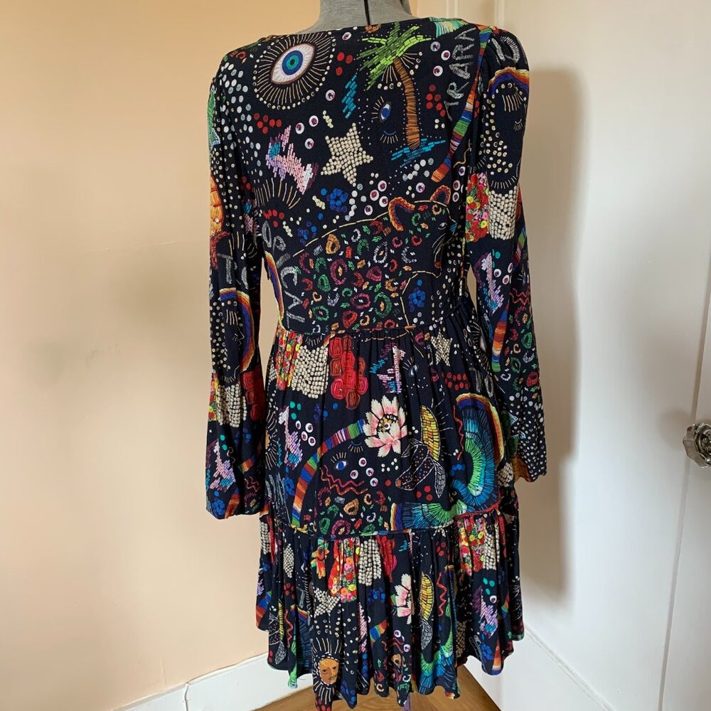 FARM Rio Black Multi-Color Mini Dress - Picture 6 of 10